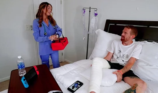 Sarapbeh A doctor with big breasts cured a man with an erection.